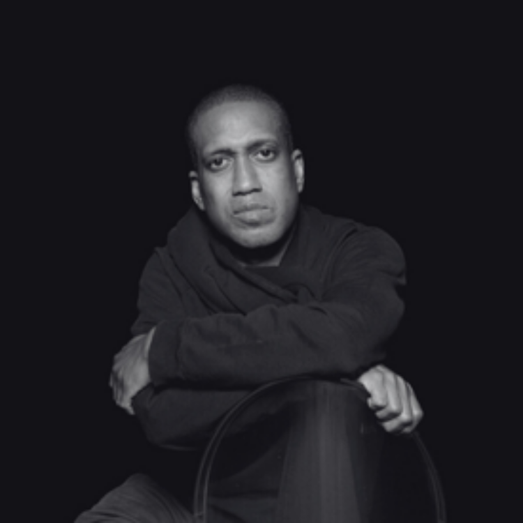 Black-and-white portrait of choreographer Trajal Harrell
